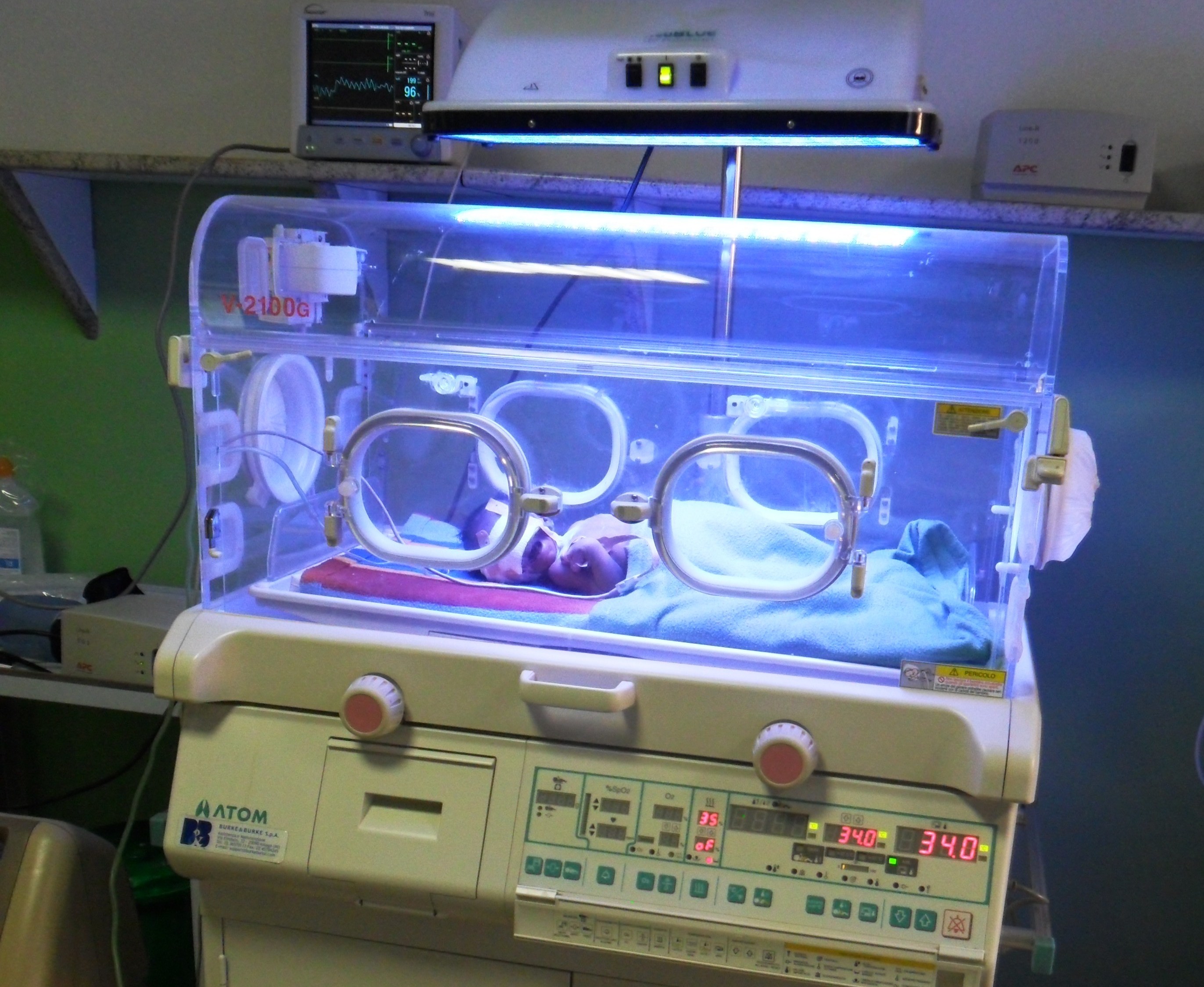hospital incubator baby
