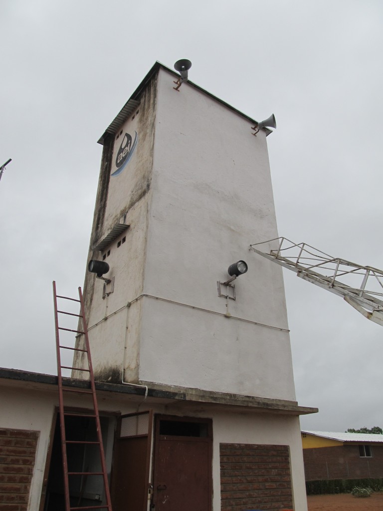 Alar4m clock installed at the water tank